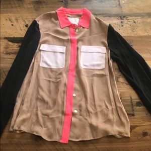 J.Crew Collection Silk Button-down shirt